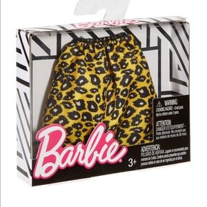 Barbie fashion bottoms leopard print skirt NEW